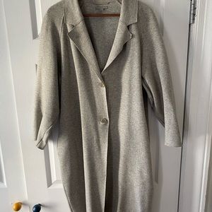 COS - oversize grey wool coat - small
